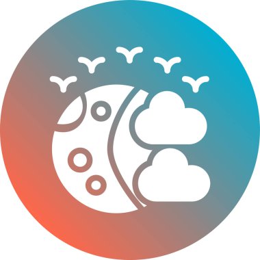 Bir bulut simgesinin vektör illüstrasyonu