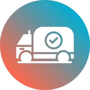 Kamyon simgesinin vektör illüstrasyonu