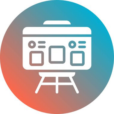 fırın düz vektör simgesi