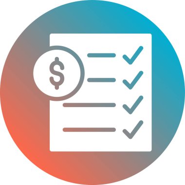 iş finans yönetimi simgesi doldurulmuş vektör biçimi