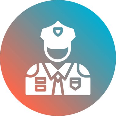 Polis rozeti simgesi, vektör illüstrasyonu