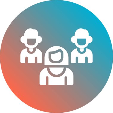 İnsanlar. Web simgesi vektör illüstrasyonu