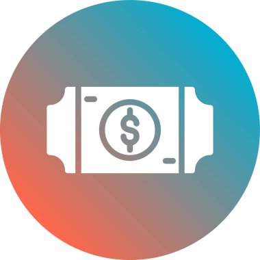 Para düz simgesi, vektör, illüstrasyon