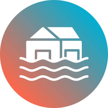 Modern yapı simgesinin vektör illüstrasyonu