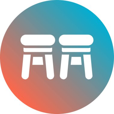 Mobilya simgesinin vektör illüstrasyonu