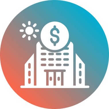 Modern yapı simgesinin vektör illüstrasyonu