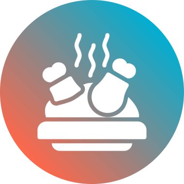 Yemek. Web simgesi basit illüstrasyon