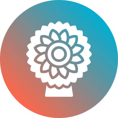 Çiçek simgesinin vektör illüstrasyonu