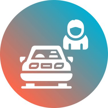 taksi simgesi vektör illüstrasyonu