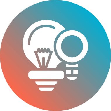 Dairesel vektör simgesine sahip ampul