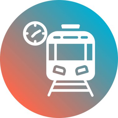 Tramvay düz simgesi, vektör çizim