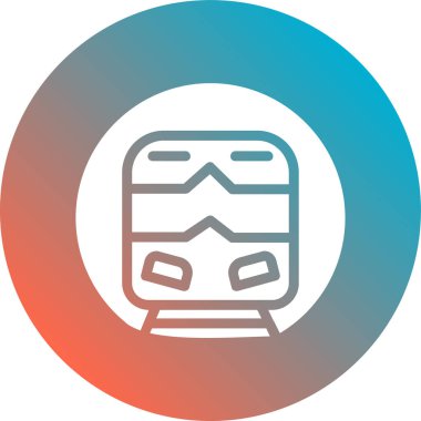 Tren simgesinin vektör illüstrasyonu