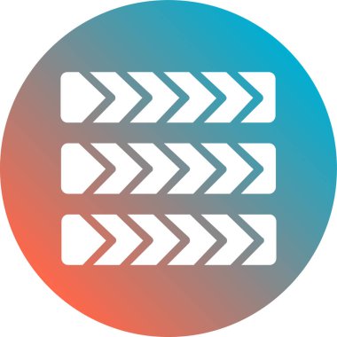 Modern ve renkli bir simgenin vektör çizimi