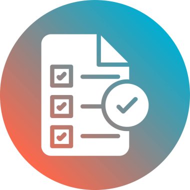 Denetim listesi düz simgesi. vektör çizim