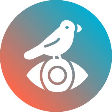 kuş simgesi vektör illüstrasyonu