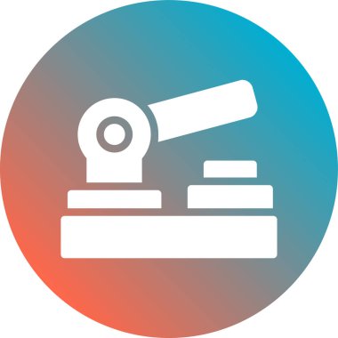 Modern b 'nin vektör çizimi mikroskop simgesinden yoksun