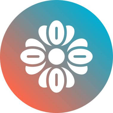 beautiful flower vector glyph icon