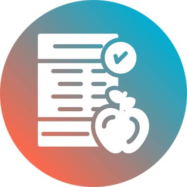 Kontrol listesi düz simgesi, vektör, illüstrasyon