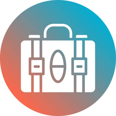 Kolayca düzenleyebilen ve düzenleyebilen Evrak Çantası İzole Vektör simgesi