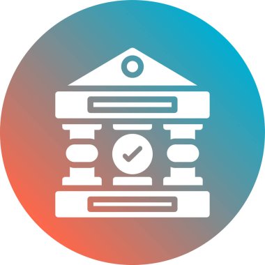 Banka vektör düz simgesi