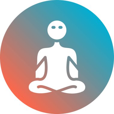 Lotus pozisyonundaki bir kadının vektör çizimi