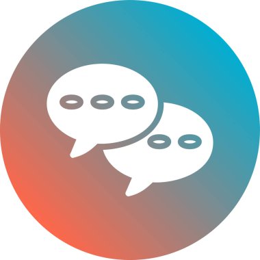 Modern sohbet baloncukları simgesinin vektör çizimi