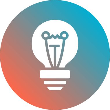 Soyut arkaplanda ampul simgesi izole edildi