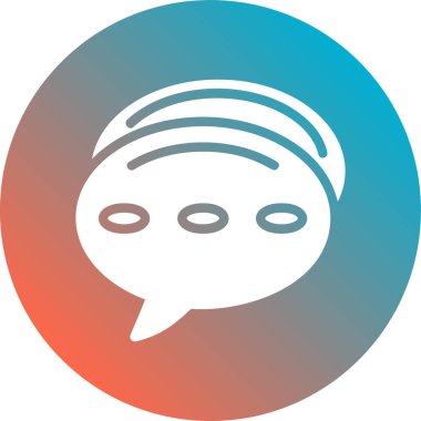 Bir konuşma balonu simgesinin vektör çizimi