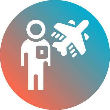 Uçak simgesi. Vektör çizim