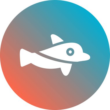 Balık. Web simgesi basit illüstrasyon