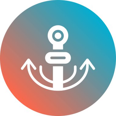 Web ve mobil uygulaması tasarım, çapa logo kavramı için beyaz arka plan üzerinde izole çapa simge vektör