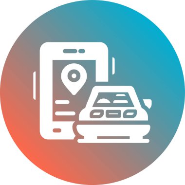 Moda düz biçimli cep telefonu simgesi mavi arkaplanda izole edildi.