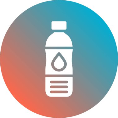 Soyut grupta şişe simgesi izole edildi