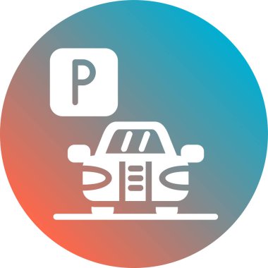 park simgesi vektör illüstrasyonu