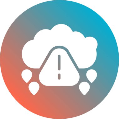 Bulut hesaplama vektör simgesi basit biçimdedir