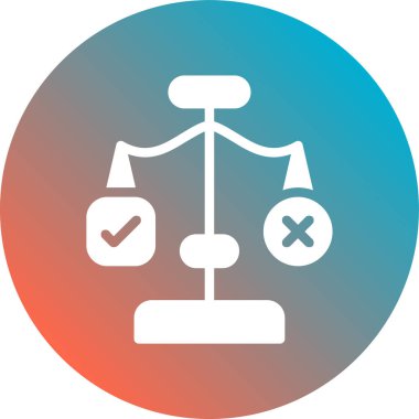 Hukuk simgesinin vektör illüstrasyonu