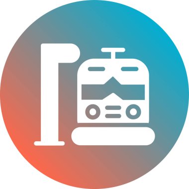 tren simgesi vektör illüstrasyonu