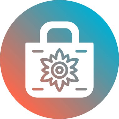 çanta simgesi vektör illüstrasyonu