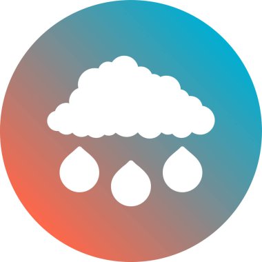 bulut düz vektör simgesi