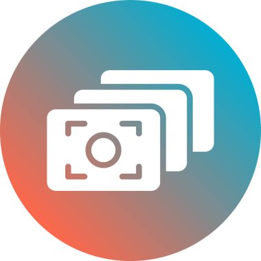 Kamera simgesi, vektör illüstrasyonu