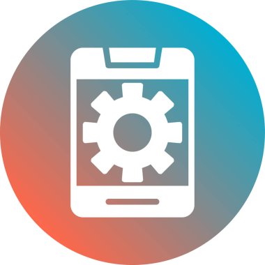 glyph çember vektör tasarımı ayarlanıyor