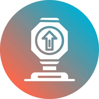 Modern saat simgesinin vektör illüstrasyonu