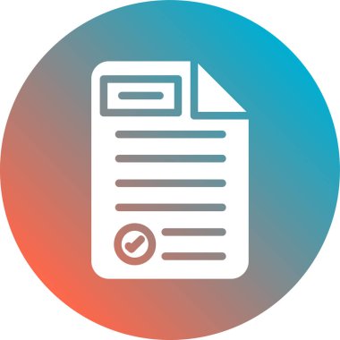 Belge. Web simgesi basit illüstrasyon