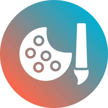 trend biçimi izole edilmiş arkaplanda fırça simgesi