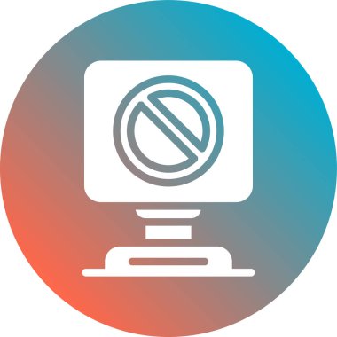 Yasak işaret vektörü simgesi