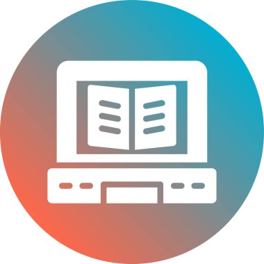 Dizüstü bilgisayar simgesi vektör çizimi