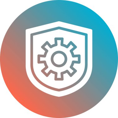 Kalkan Simgesi Soyut Arka Gruplandırmada İzole Edildi