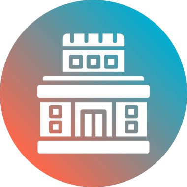 Banka. Web simgesi basit illüstrasyon