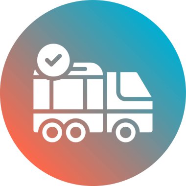 kamyon simgesi, vektör illüstrasyonu