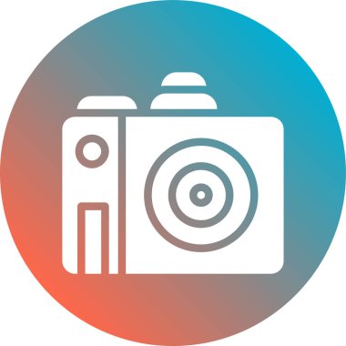 Kamera. Web simgesi basit illüstrasyon